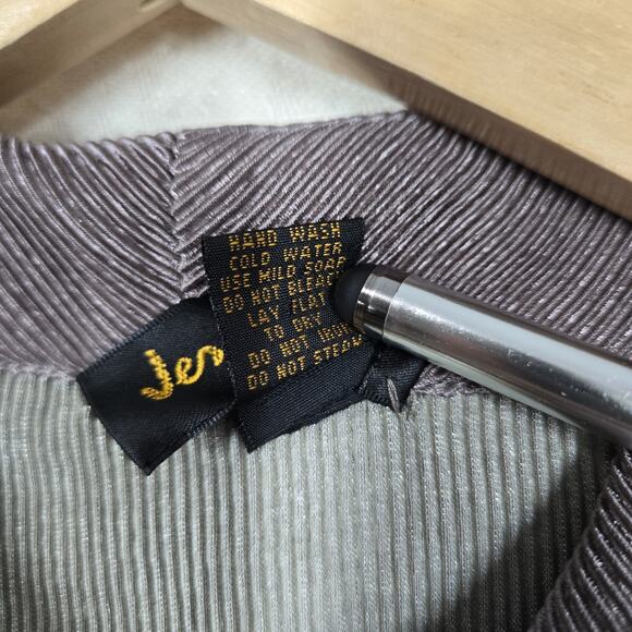 Jerrry T Dress Jacket Coat sz 1X Taupe Brown Button Front - Picture 10 of 15